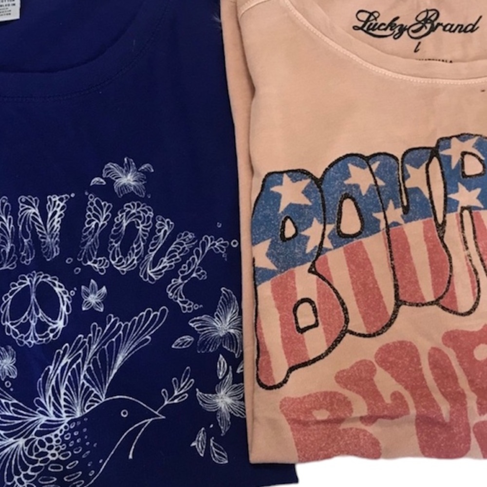 Lucky Brand Set of 2 Tees L - Picture 3 of 3